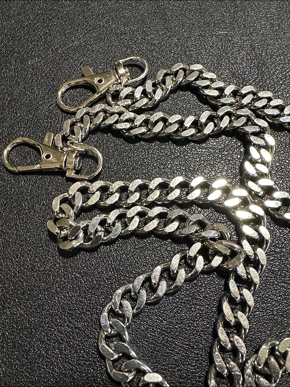 Silver Tone 50” Crossbody Bag Chain Strap - Picture 7 of 9